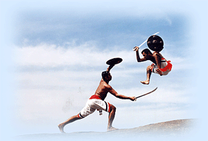 Group Kalaripayattu demonstration